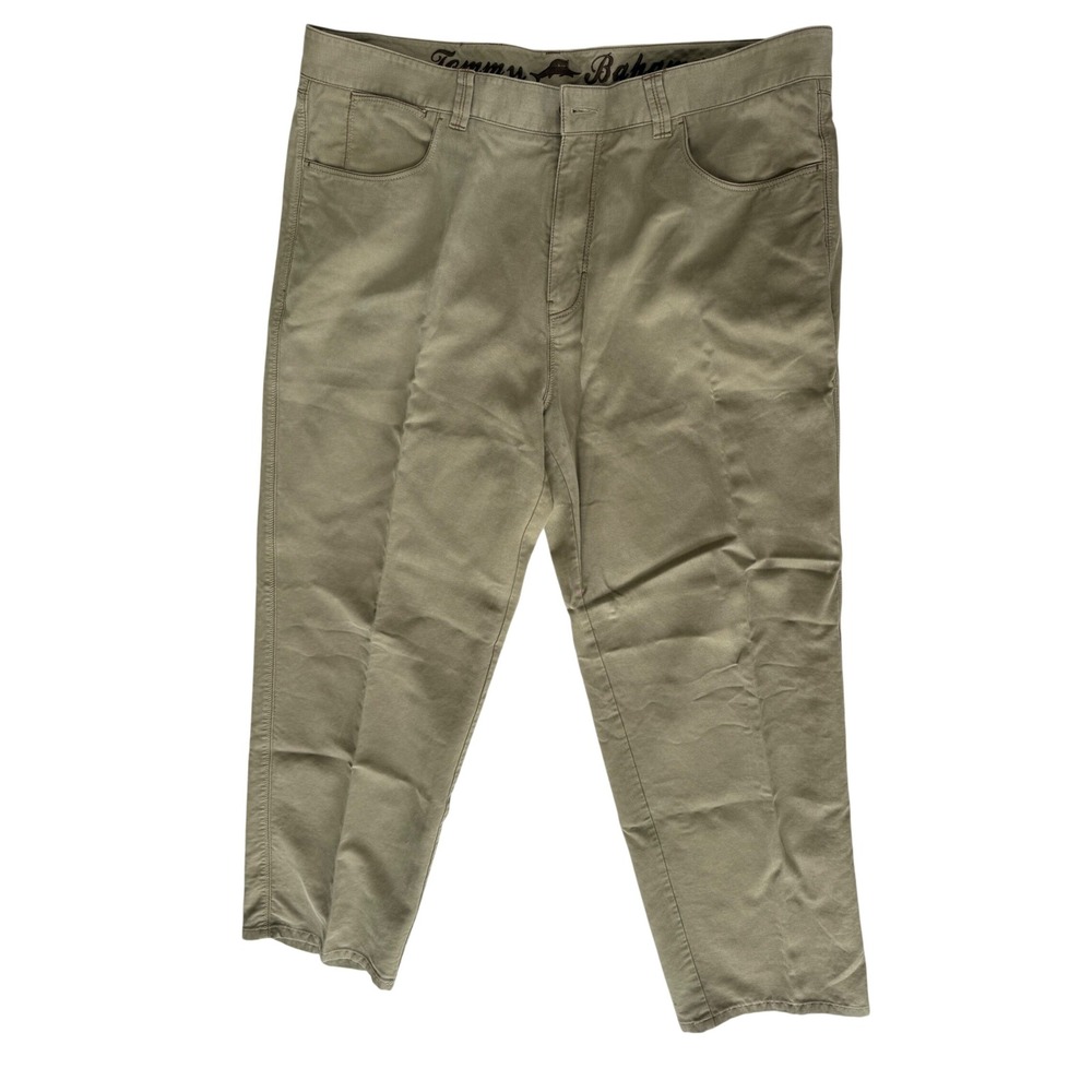 Tommy Bahama Chino Pants Mens Size 40 Tan Straight Leg Tencel Cotton Blend